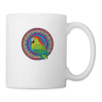 beautiful bright parrot | - Mug - white - Right
