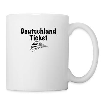 Deutschland Ticket 49€ 2023 Geschenk - Tasse - Weiß - Rechts