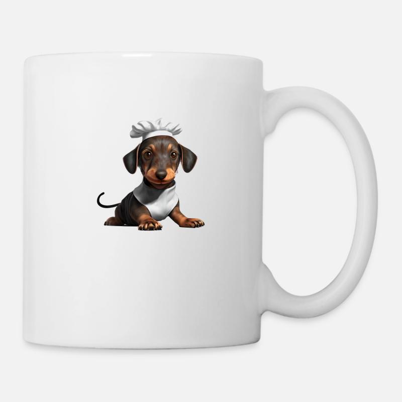 Dachshund Gastronom Hund Dackelwelpe Kochen Hunde - Tasse - Weiß
