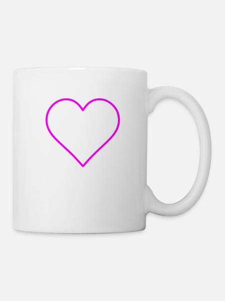 Herz Symbol Design - Tasse - Weiß
