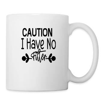 Attention je n’ai pas de filtre - Mug blanc - blanc - Droite