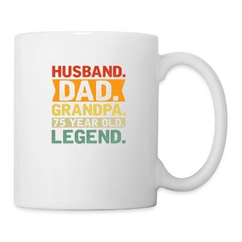 Husband. Dad. Grandpa. 75 Year Old. Laying. - Mug - white - Right