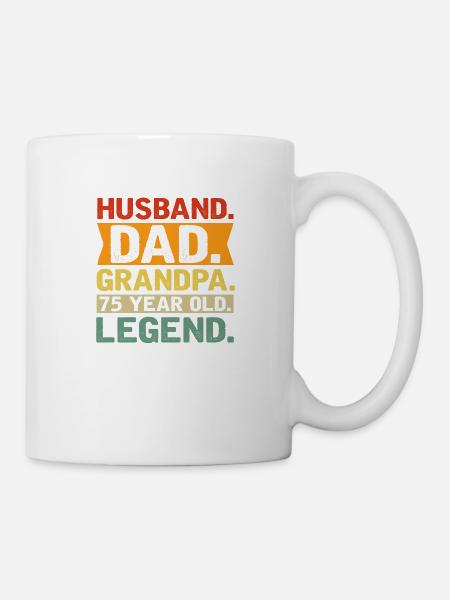 Mari. Papa. Papi. 75 ans. Pose. - Mug blanc - blanc