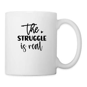 La lutte est réelle - Mug blanc - blanc - Droite