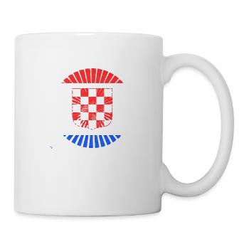 Drapeau national croate emblème Croatie Hrvatska hrv - Mug blanc - blanc - Droite