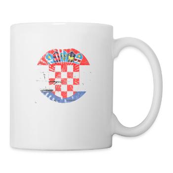 Drapeau national croate emblème Croatie Hrvatska hrv - Mug blanc - blanc - Droite