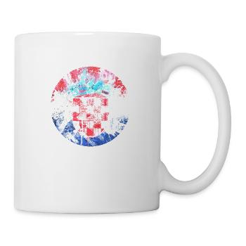 Drapeau national croate emblème Croatie Hrvatska hrv - Mug blanc - blanc - Droite