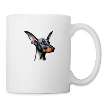 Doberman Doberman chiot chien Doberman dresseur - Mug blanc - blanc - Droite