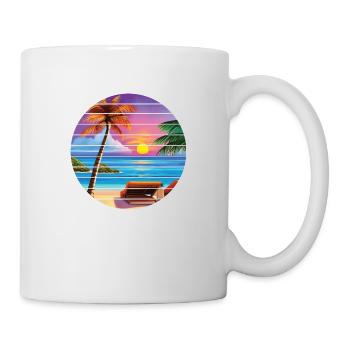 Vacances d’été Palm Beach Palm Islands Island Sun - Mug blanc - blanc - Droite