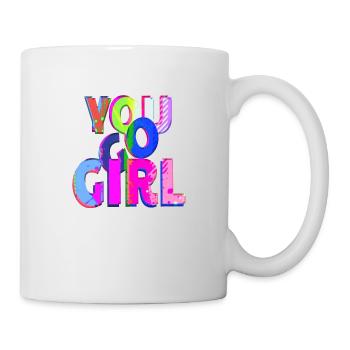 du gehst girl power frauen mädchen feminismus zitate frau - Tasse - Weiß - Rechts