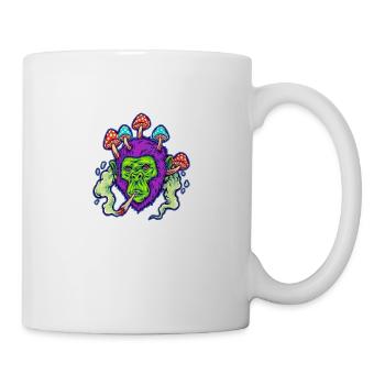 Stoned Ape | Psychedelic Gorilla | Trippy | - Mug - white - Right