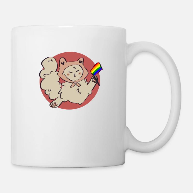 Cute LGBTQ+ Pride cat - Tasse - Weiß
