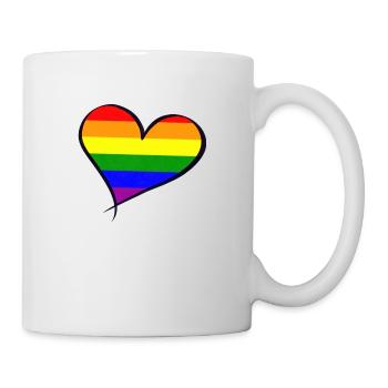 Pride heart LGBTQ+ - Tasse - Weiß - Rechts