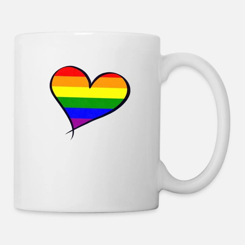 Pride heart LGBTQ+ - Tasse - Weiß