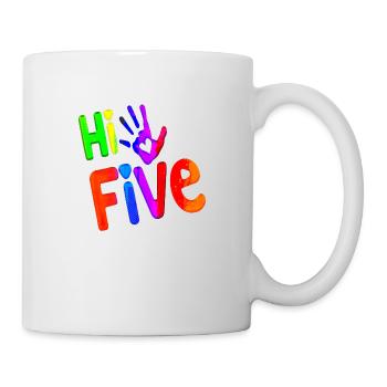 High Five Style Cool Hand Joke Saying Hit Trend - Mug - white - Right