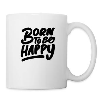 Né pour être heureux - Mug blanc - blanc - Droite