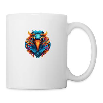 Fink Zeichnung Kunst - Tasse - Weiß - Rechts