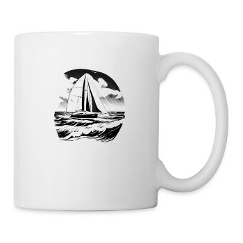 sailor sailing sailing sailboat sailing ship - Mug - white - Right