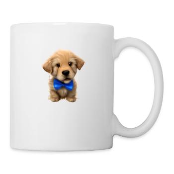 Dogs Golden Retriever with bow tie Dog owners - Mug - white - Right