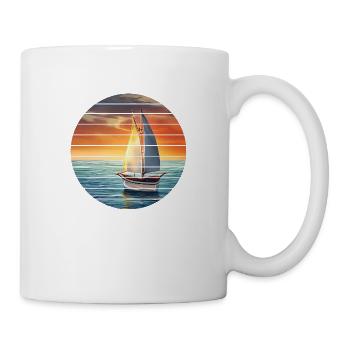 Voile, voile, voilier, voilier - Mug blanc - blanc - Droite