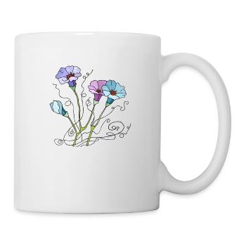 Fleur - Mug blanc - blanc - Droite