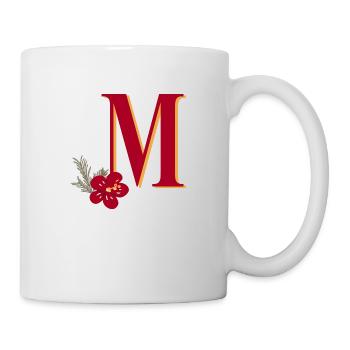 Letter M with flower - Mug - white - Right