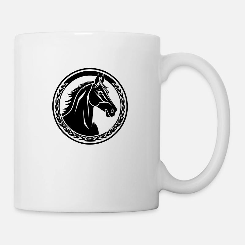 Poney tête de cheval - Mug blanc - blanc