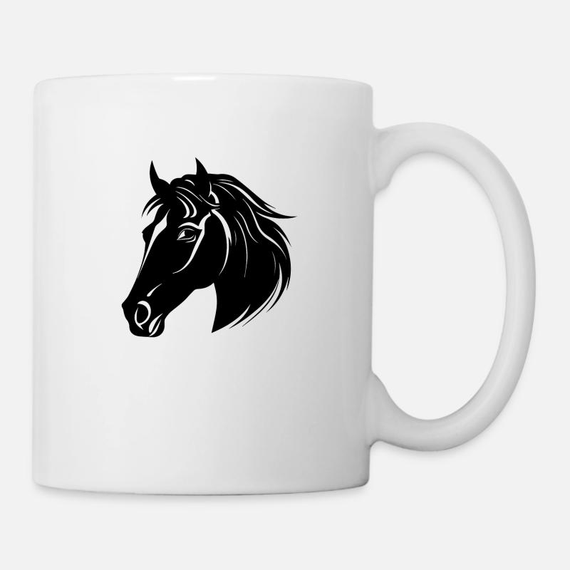 Pferd Pferdekopf Pony - Tasse - Weiß