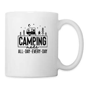 Camping Mode All Day Every Day - Tasse - Weiß - Rechts