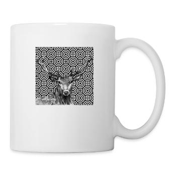 Hirsch - Tasse - Weiß - Rechts