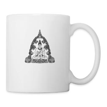 Buddha schwarz - Tasse - Weiß - Rechts