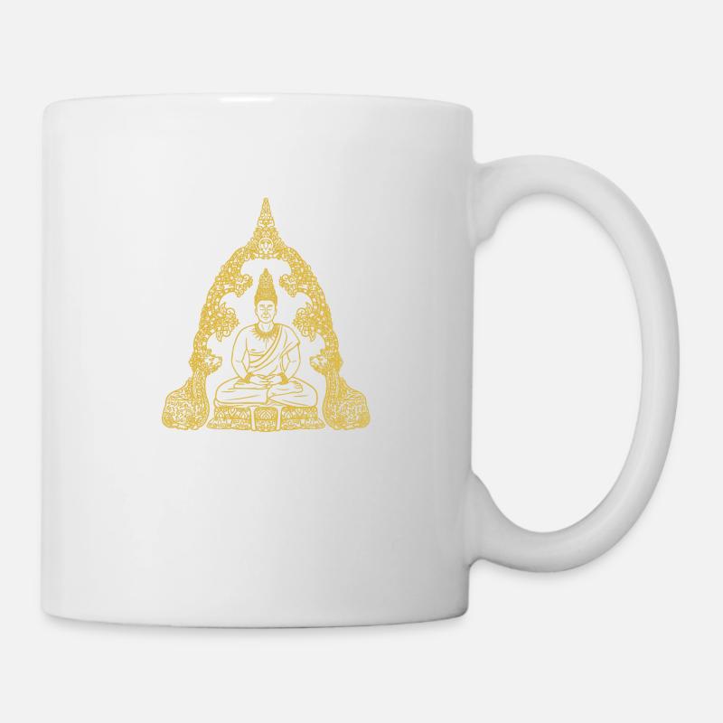 Bouddha en or - Mug blanc - blanc