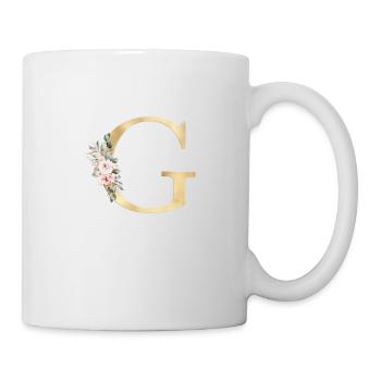 G Customizable Monogram Floral - Mug - white - Right