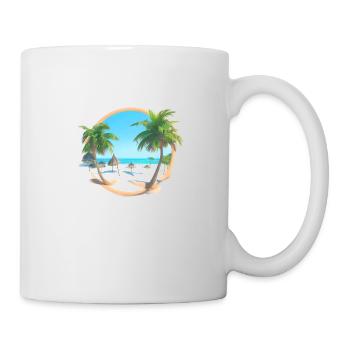 Sommerurlaub Strand Palmen Insel Sonne Palme - Tasse - Weiß - Rechts