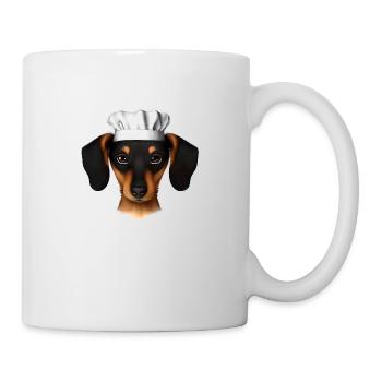 Dachshund Restaurateur Dogs Dog Dachshund Puppy Cooking - Mug - white - Right