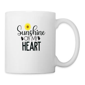 Du soleil sur mon cœur - Mug blanc - blanc - Droite