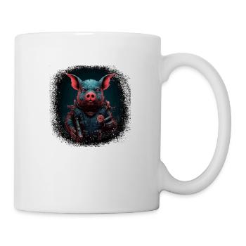 animal lover pig grunter vegan butts - Tasse - Weiß - Rechts
