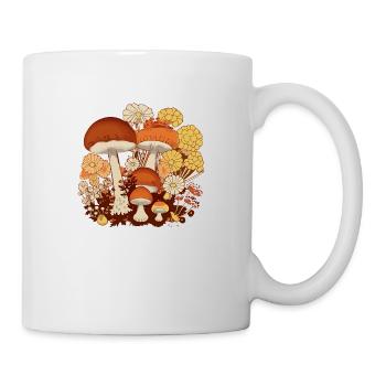 Fleurs et champignons n°5 - Mug blanc - blanc - Droite