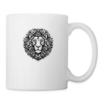 Löwe Löwenkopf Raubtier - Tasse - Weiß - Rechts
