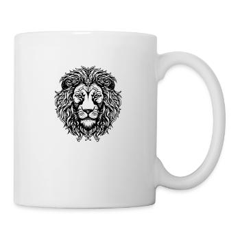 Löwe Löwenkopf Raubtier - Tasse - Weiß - Rechts
