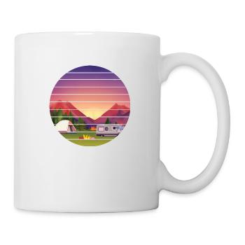 Camping Camping-car Cadeau Caravane Camp Tentes - Mug blanc - blanc - Droite