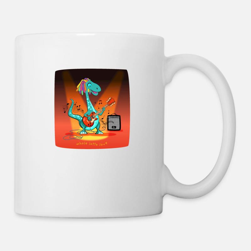 Dino Rasta Cool - Tasse - Weiß