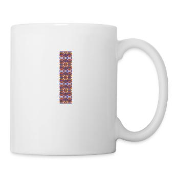 Monogramm Buchstabe I - geometrisches Muster - Tasse - Weiß - Rechts