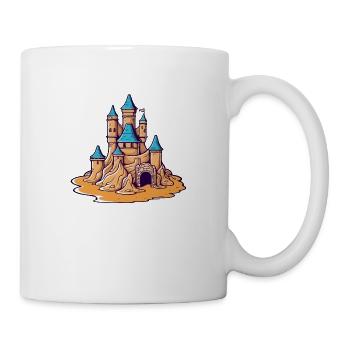 Blue sand castle - Mug - white - Right