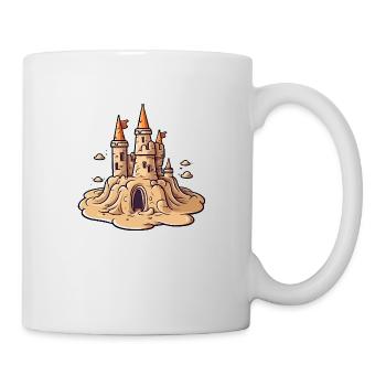 Le château de sable orange - Mug blanc - blanc - Droite