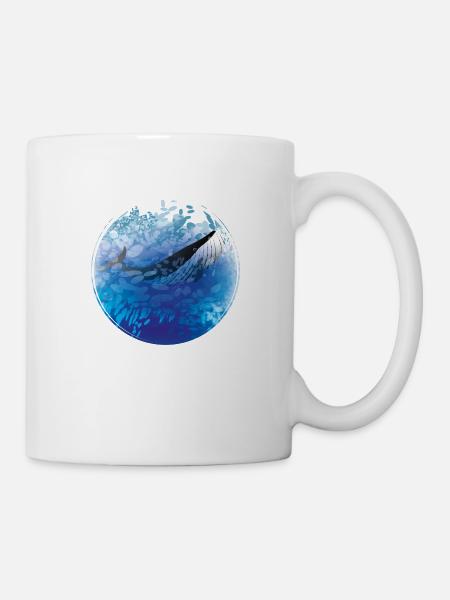 Blauwal - Tasse - Weiß