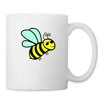 biene cool - Tasse - Weiß - Rechts