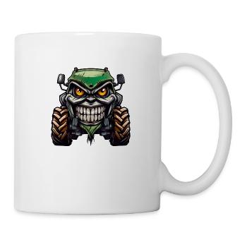 Grim tractor reflects farmers' anger - Mug - white - Right