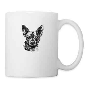 Chihuahua | Mosaik | Geometrisch | Kunst | Hund | - Tasse - Weiß - Rechts