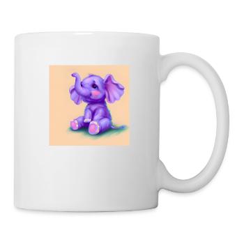 Baby elephant purple - Mug - white - Right